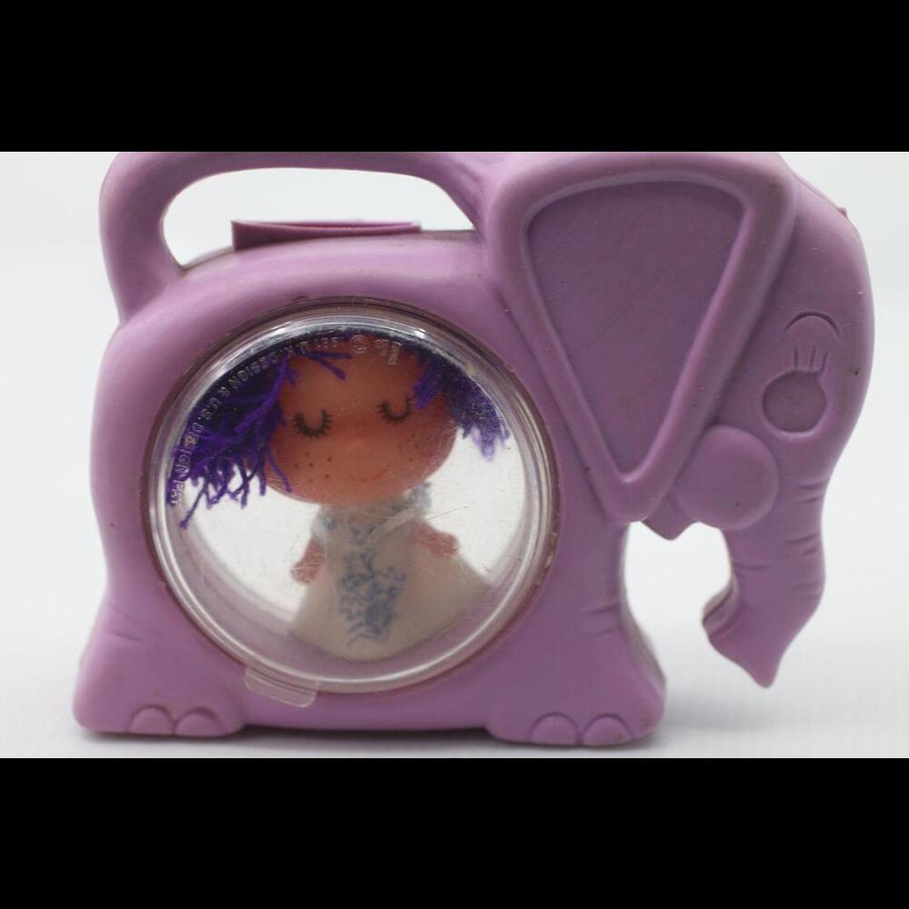 Vintage Doll In Inside elephant Plastic Bank Carry Case 70s 80s Made